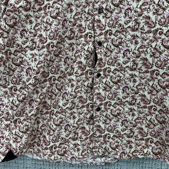 Silver Stone Shirt Mens 2XL Multicolor Floral Pattern Modern Fit Button Down Y2k - Picture 5 of 10